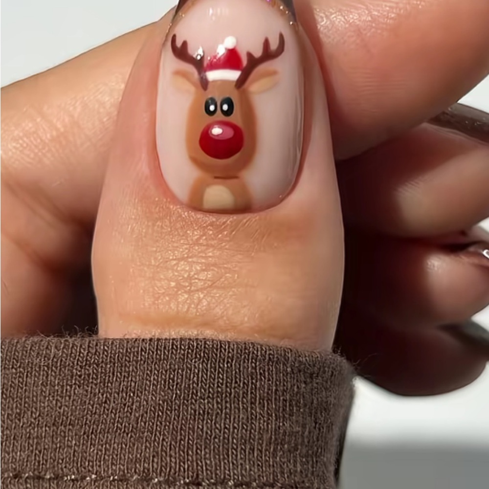 Reindeer Nail Art Design